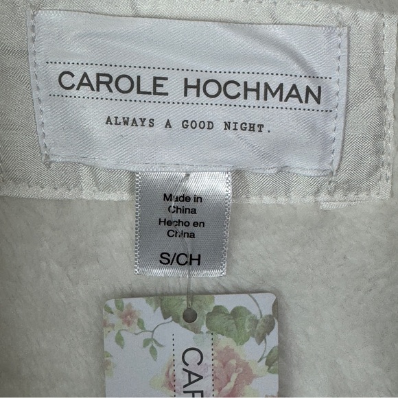 NWT Carol Hochman Long Plush Midnight Cream Wrap Long Robe Women’s Size Small - Picture 12 of 16